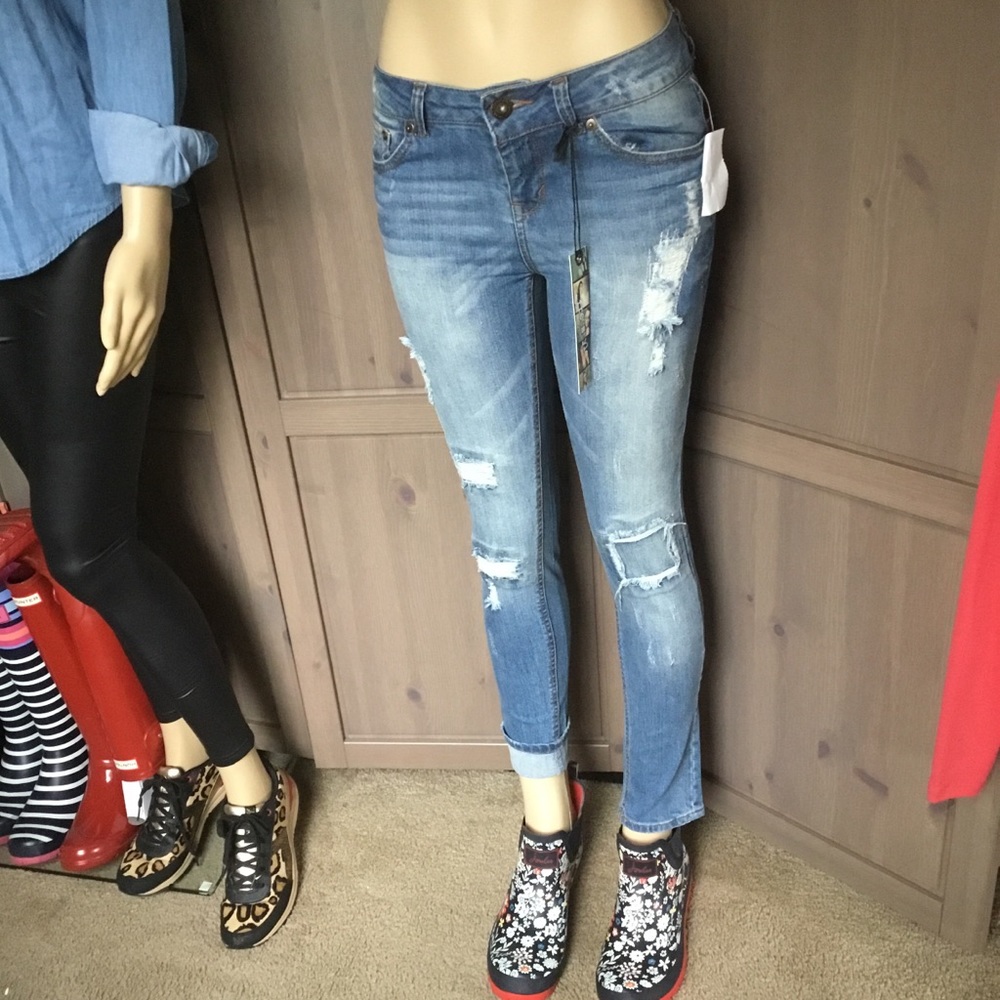 🆕 Freestyle distressed destructed stretch jeans - Picture 6 of 6